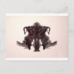 Carte Postale Tester le Rorschach Encre Taillettes Plaque 4 Peau