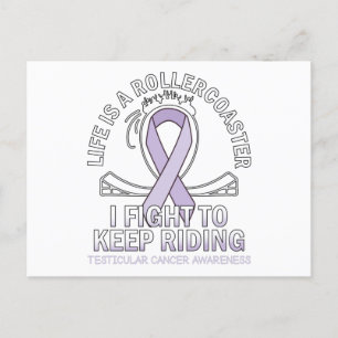 Carte Postale Testicule de sensibilisation au cancer brun ruban 