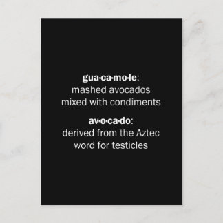Carte Postale Testicules guacamoles