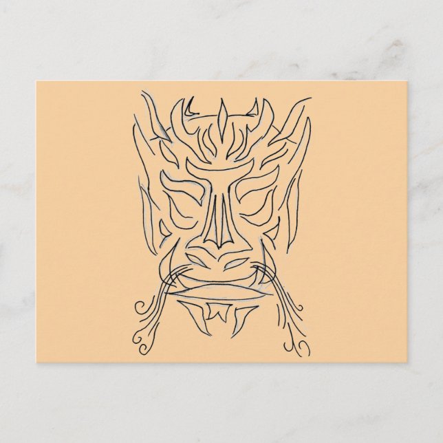 Carte Postale Tête de dragon (Devant)