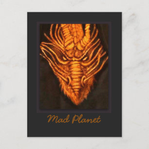 Carte Postale Tête de dragon de bronze
