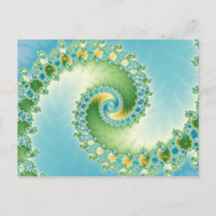 Carte Postale Tête de fidèle - Art fractal