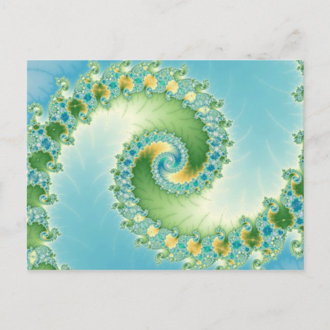 Carte Postale Tête de fidèle - Art fractal (Devant)
