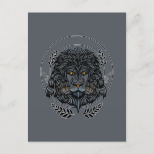 Carte Postale Tête de lion