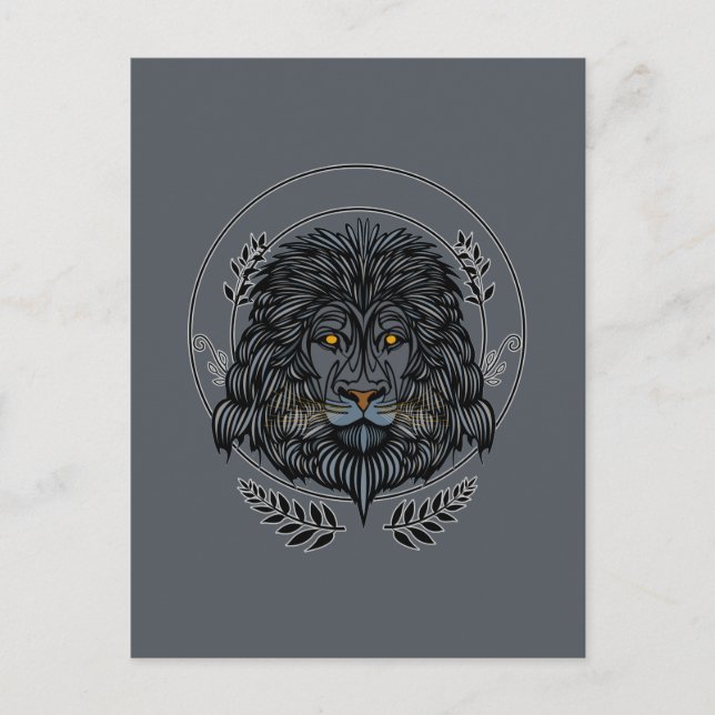 Carte Postale Tête de lion (Devant)