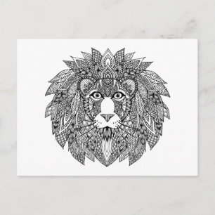 Carte Postale Tête de lion inspirée 4