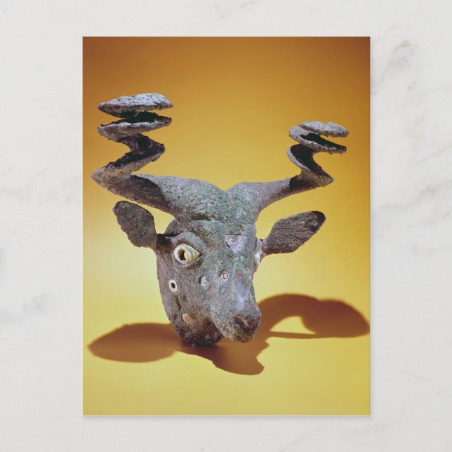 Carte Postale Tête d'un taureau, d'Irak, c.2000 av. (Devant)