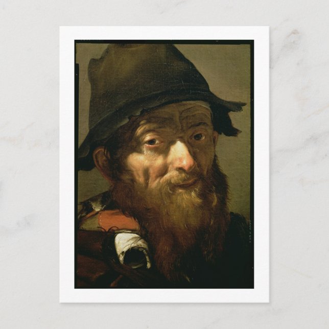 Carte Postale Tête d'un vieil homme, détail du portrait d'un vie (Devant)