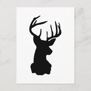 Carte Postale Tête noire et blanche