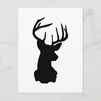 Carte Postale Tête noire et blanche