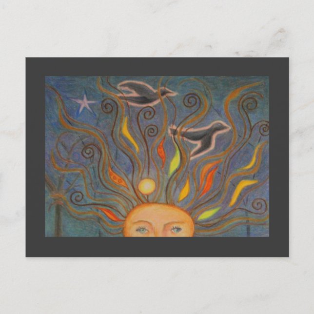 Carte Postale Tête pleine de l'automne (Devant)