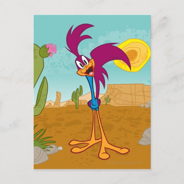 Carte Postale Tête Tilletée ROAD RUNNER™ (Devant)