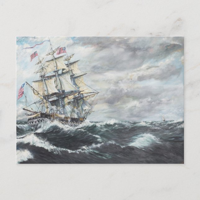 Carte Postale Têtes de constitution d'USS pour S.M. frégate (Devant)