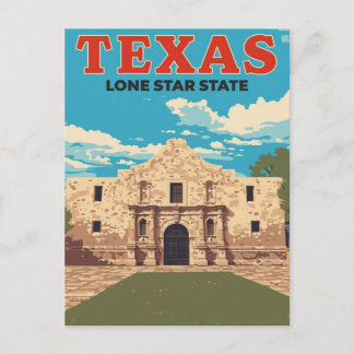 Carte Postale Texas Alamo Vintage Travel