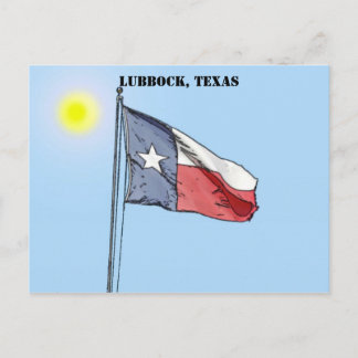 Carte Postale Texas Flag, Lubbock