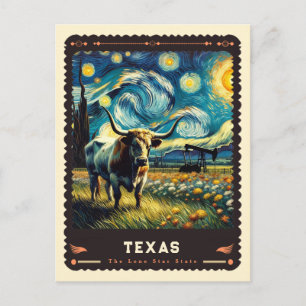 Carte Postale Texas Inspiré de Vincent Van Gogh