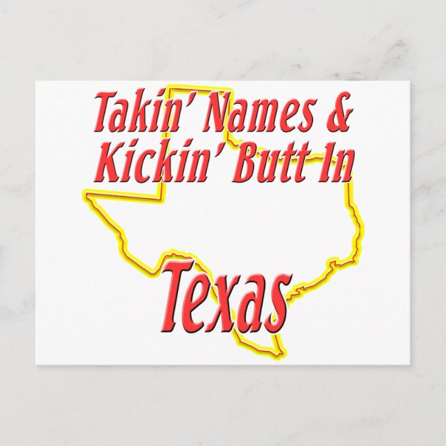 Carte Postale Texas - Kickin' Butt (Devant)