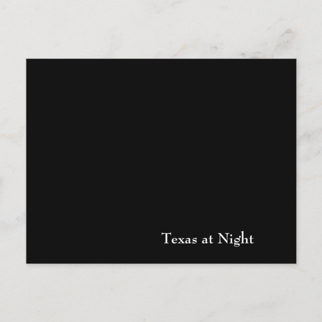 Carte Postale Texas la nuit (Devant)