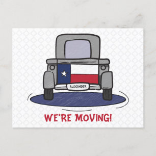 Carte Postale Texas State Flag Truck Moving Faire-part