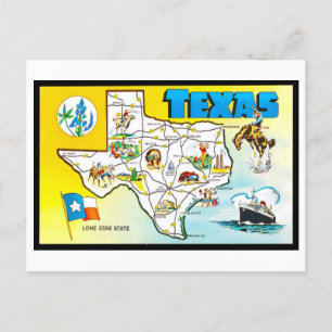 Carte postale Texas vintage