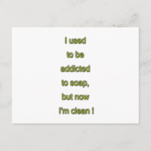 Carte Postale Texte amusant savon