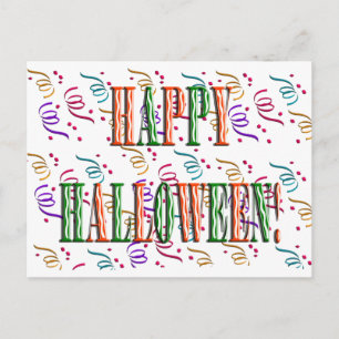 Carte postale texte Confetti & Festival d'Hallowee