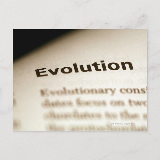Carte Postale Texte de l'évolution sur la page (Devant)