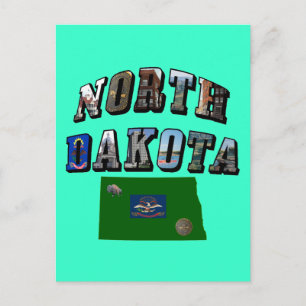 Carte Postale Texte de l'image du Dakota du Nord