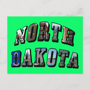 Carte Postale Texte de l'image du Dakota du Nord