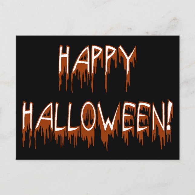 Carte Postale Texte de souffrance d'Halloween (Devant)