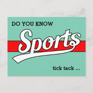Carte Postale Texte Design : SPORTS white + your own text & idea
