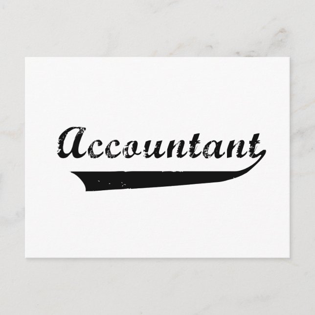 Carte Postale Texte du Accountant Sports Style (Devant)
