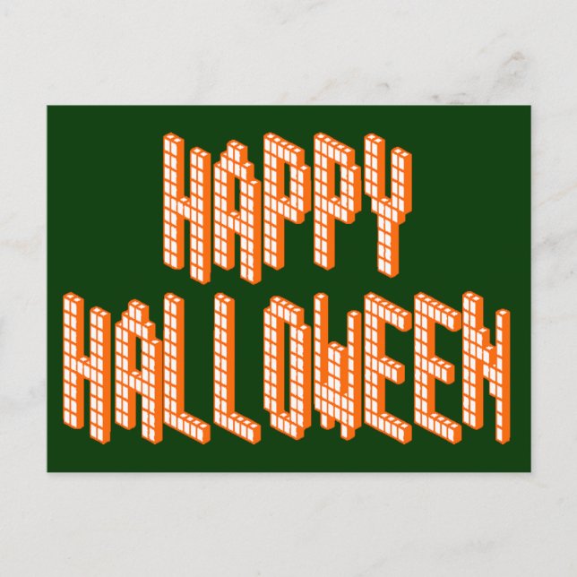 Carte Postale Texte du blox d'Halloween (Devant)