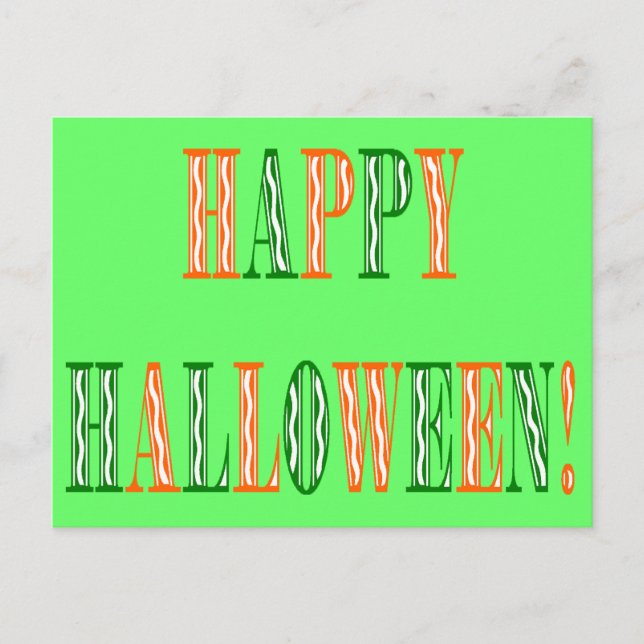 Carte Postale Texte du festival d'Halloween (Devant)