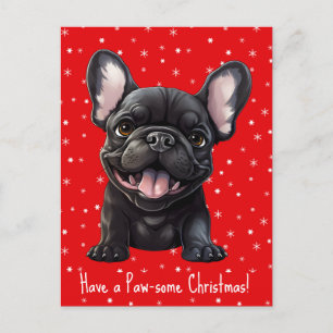 Carte Postale Texte et couleur personnalisés, 🐶 chiot français 