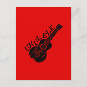 Carte Postale Texte Et Image Ukulele
