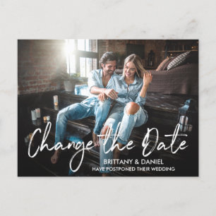 Carte Postale Texte manuscrit Brush Script Modifier La Date Phot