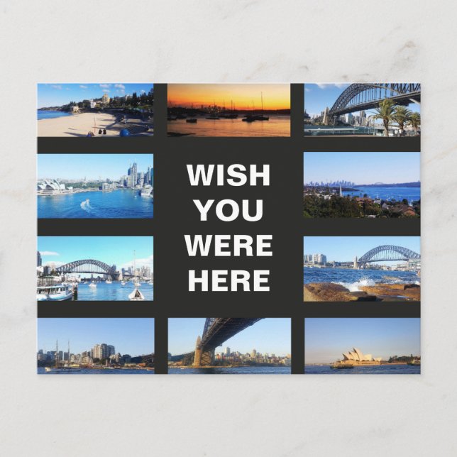 Carte Postale Texte modifiable - Sydney Australie multi-photo (Devant)