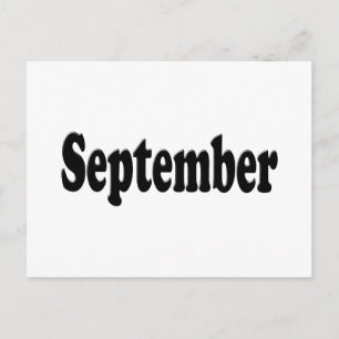 Carte Postale Texte noir septembre