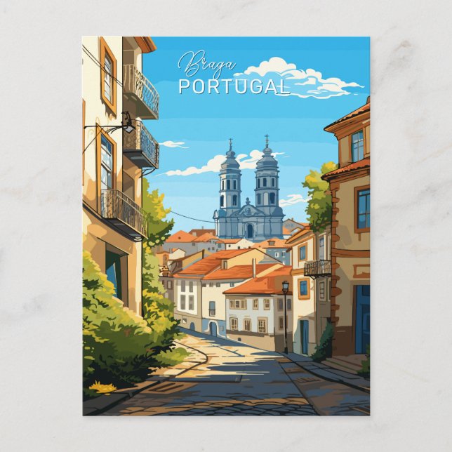 Carte Postale Texte personnalisé Braga Portugal (Devant)