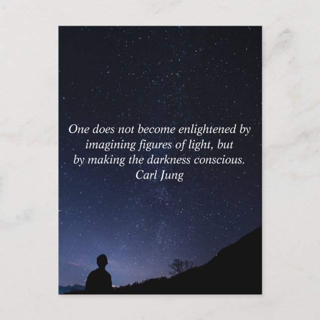Carte Postale Texte personnalisé Carl Jung Enlighted Conscious C (Devant)