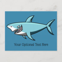Carte postale texte personnalisé cool Shark