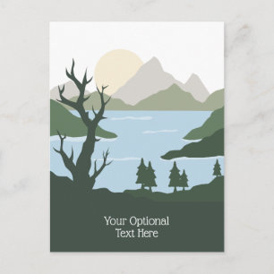 Carte Postale Texte personnalisé Illustration de la nature