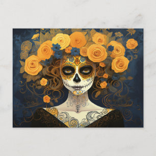 Carte Postale Texte personnalisé 💀  La Calavera Catrina avec de