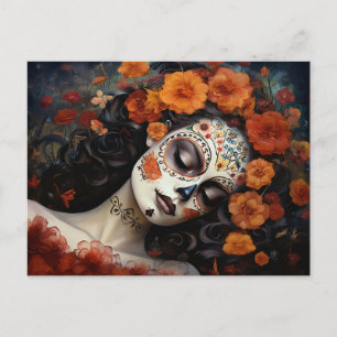 Carte Postale Texte personnalisé 💀  La Calavera Catrina avec de