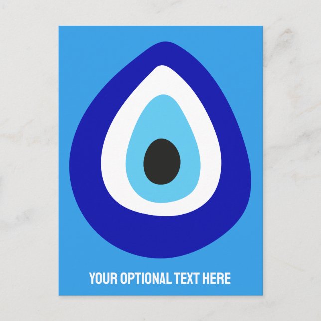Carte Postale Texte personnalisé Mal Eye Nazar Amulet (Devant)