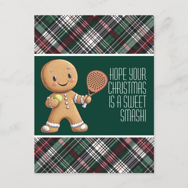 Carte Postale 🎾 🎄 Texte personnalisé, Noël propulsé par Padel (Devant)
