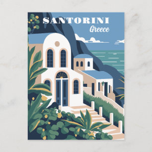 Carte Postale Texte personnalisé Santorin Grèce