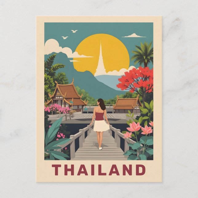 Carte Postale Texte personnalisé Thaïlande (Devant)