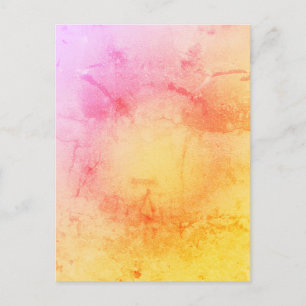 Carte postale texture aquarelle coucher de soleil
